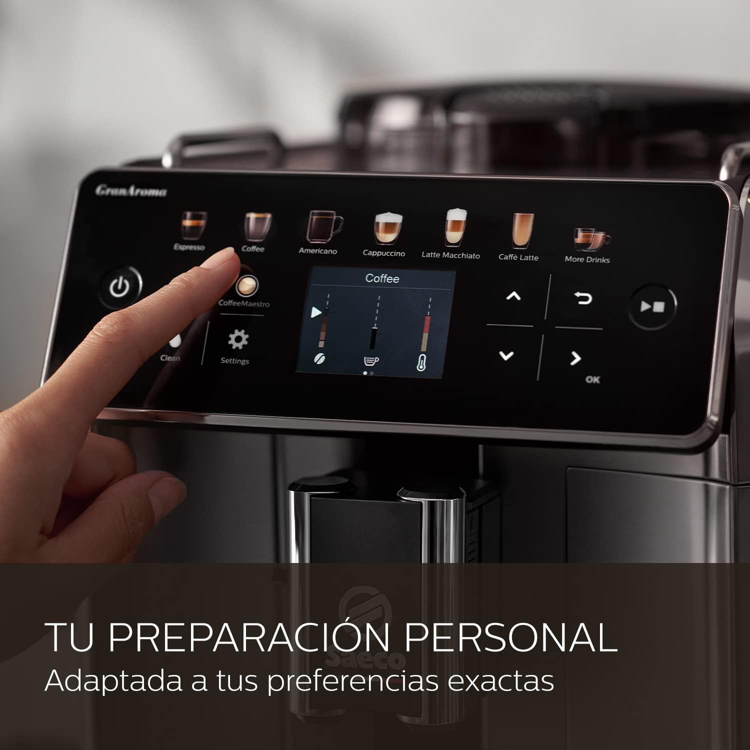 Saeco SM6580/10 GranAroma Cafetera Superautomática - 14 Variedades de Café
