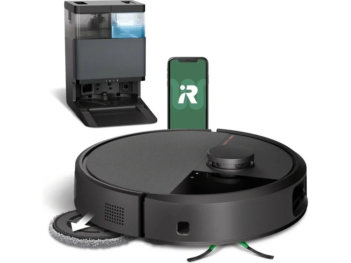 Aspiradora Robot IROBOT Roomba Plus 505 Combo + Base Autowash (Autonomía: 180 min - Negra)