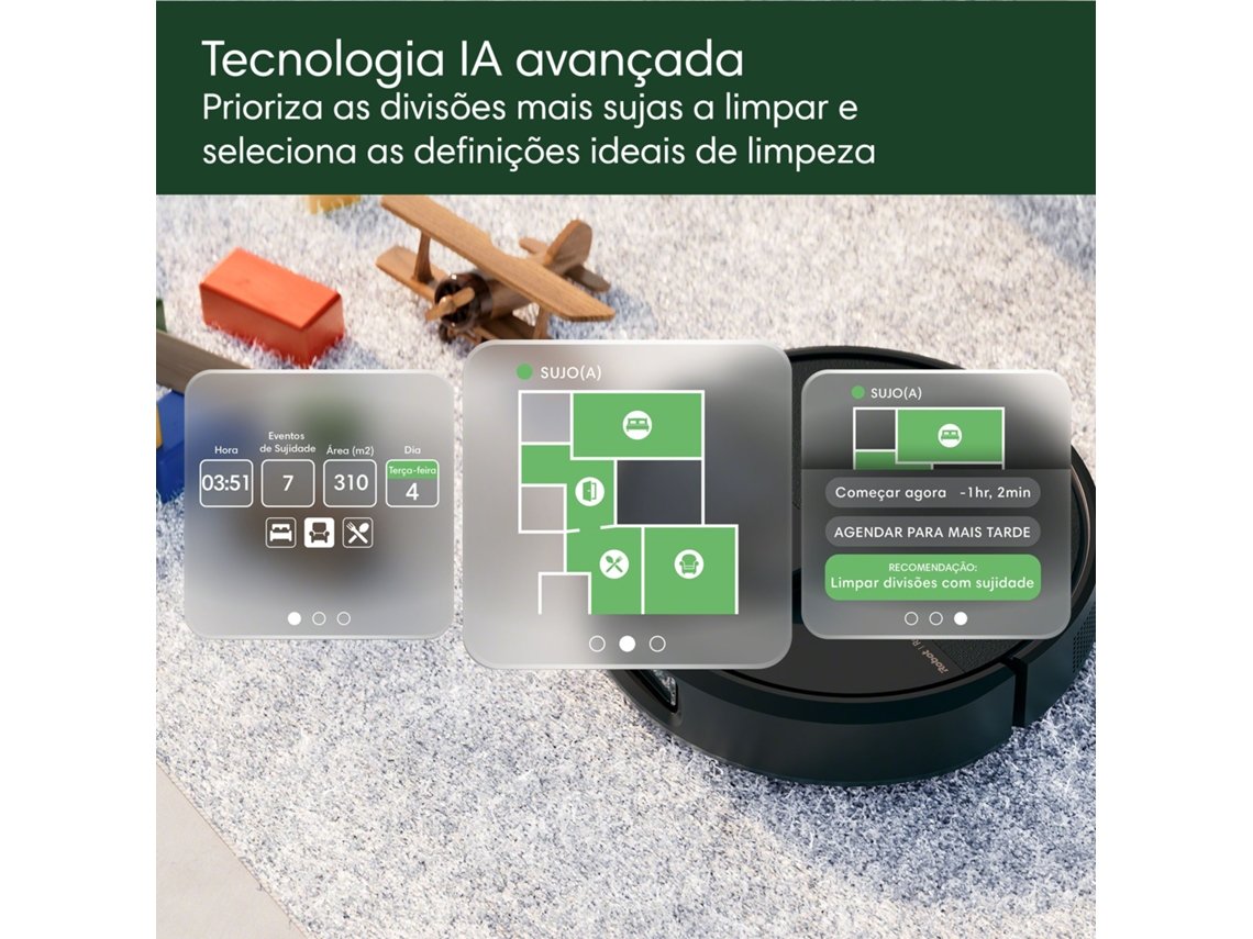 Aspiradora Robot IROBOT Roomba Plus 505 Combo + Base Autowash (Autonomía: 180 min - Negra)