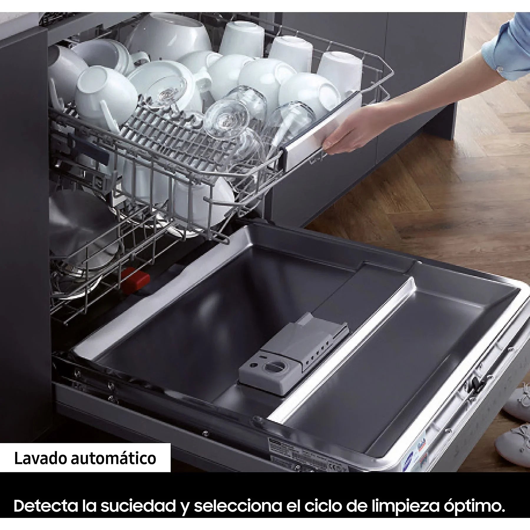 Lavavajillas - Samsung DW60M6050FS, 14 servicios, 7 programas