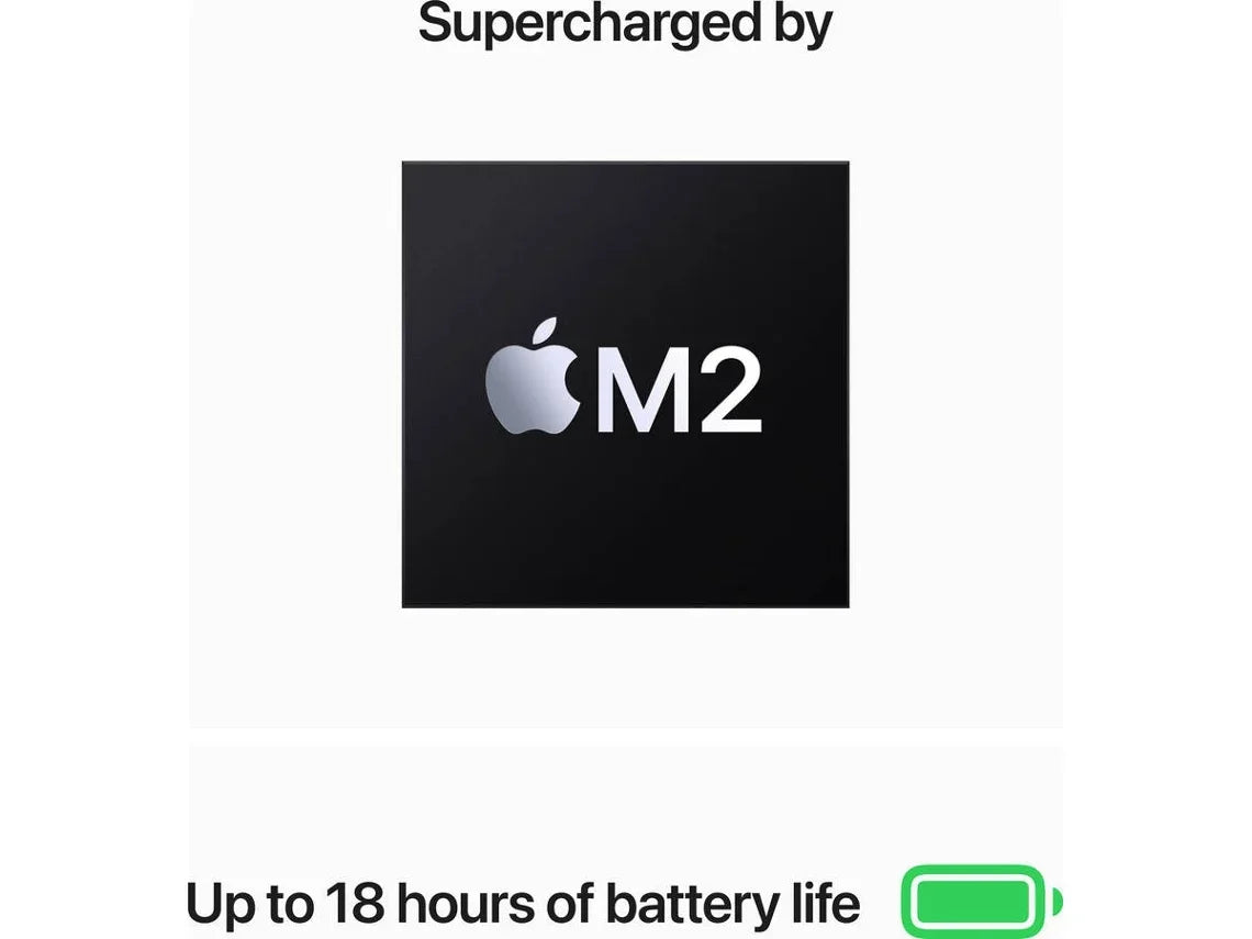 MacBook Air APPLE Medianoche (13'' - Apple M2 8-Core - RAM: 16 GB - 256 GB - GPU 8-Core)